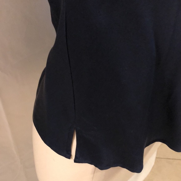 NWT Ilyse Hart LTD Pure Silk Navy Beaded Camisole - Picture 4 of 9